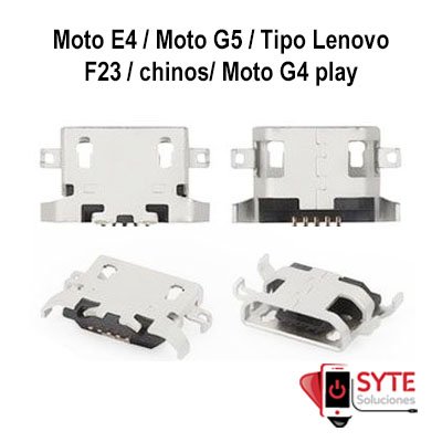 Centro de carga Moto G4 play / E6s / Lenovo adaptable muchos modelos